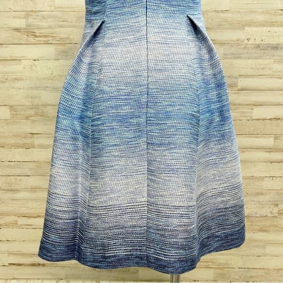 Shoshanna Revolve Helena Ombre Tweed Dress Size 0 Blue with Pockets Fit & Flare - Picture 11 of 15